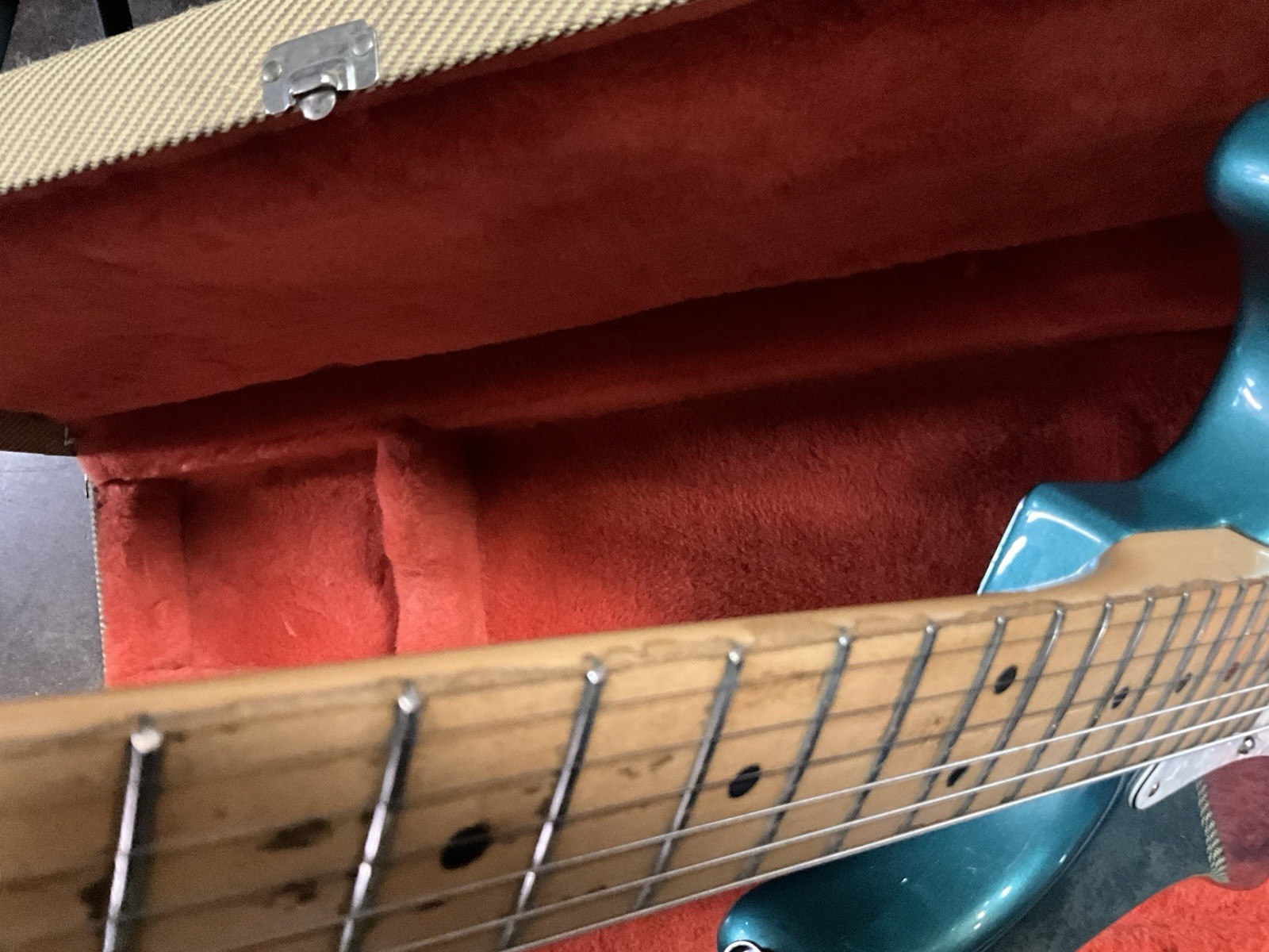 Fender 1994 40th anniversary Stratocaster made in USA in teal v.good / hard case