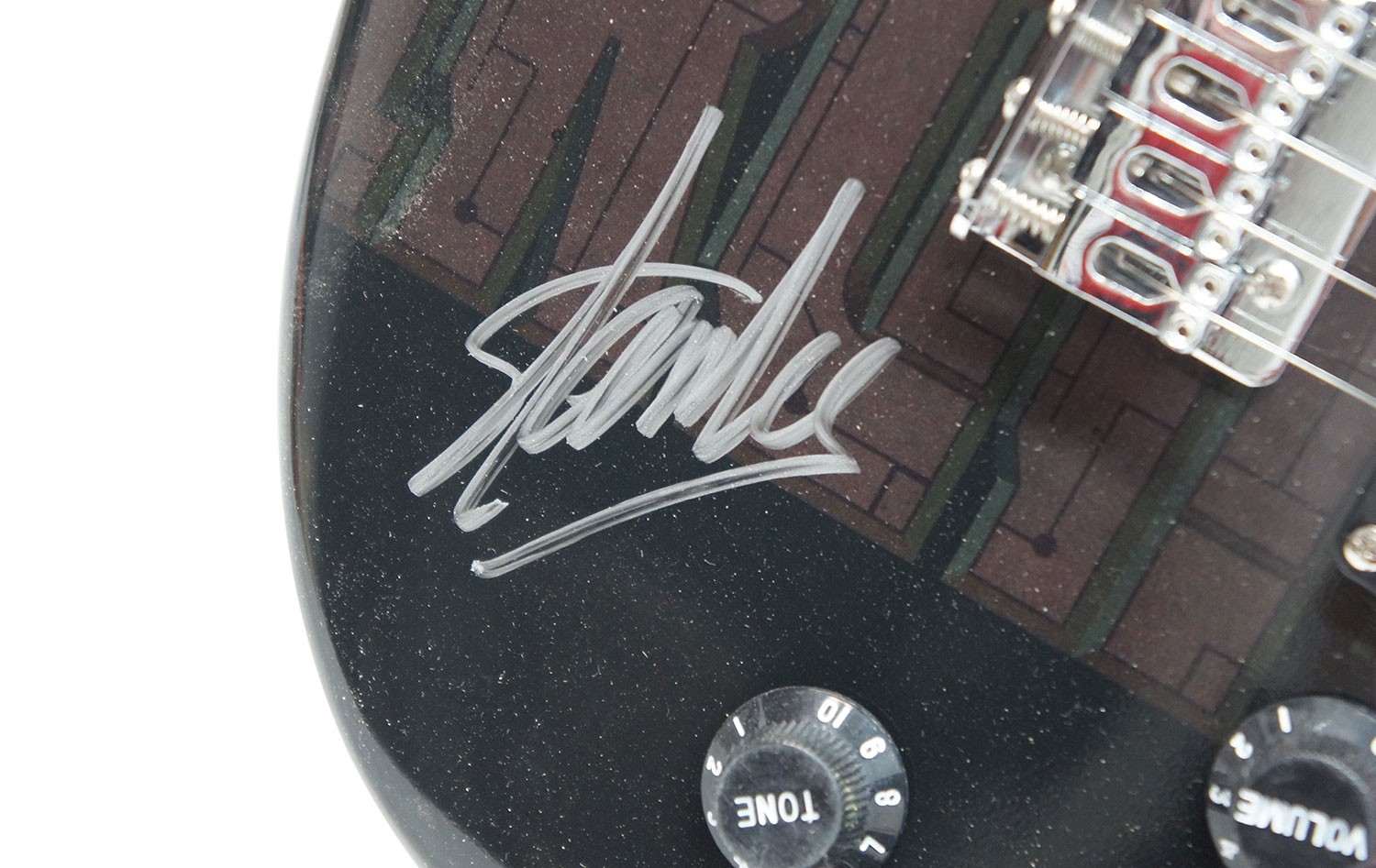 Stan Lee Signed Peavey Marvel Iron Man 3/4 Size Electric Guitar & Certificate!