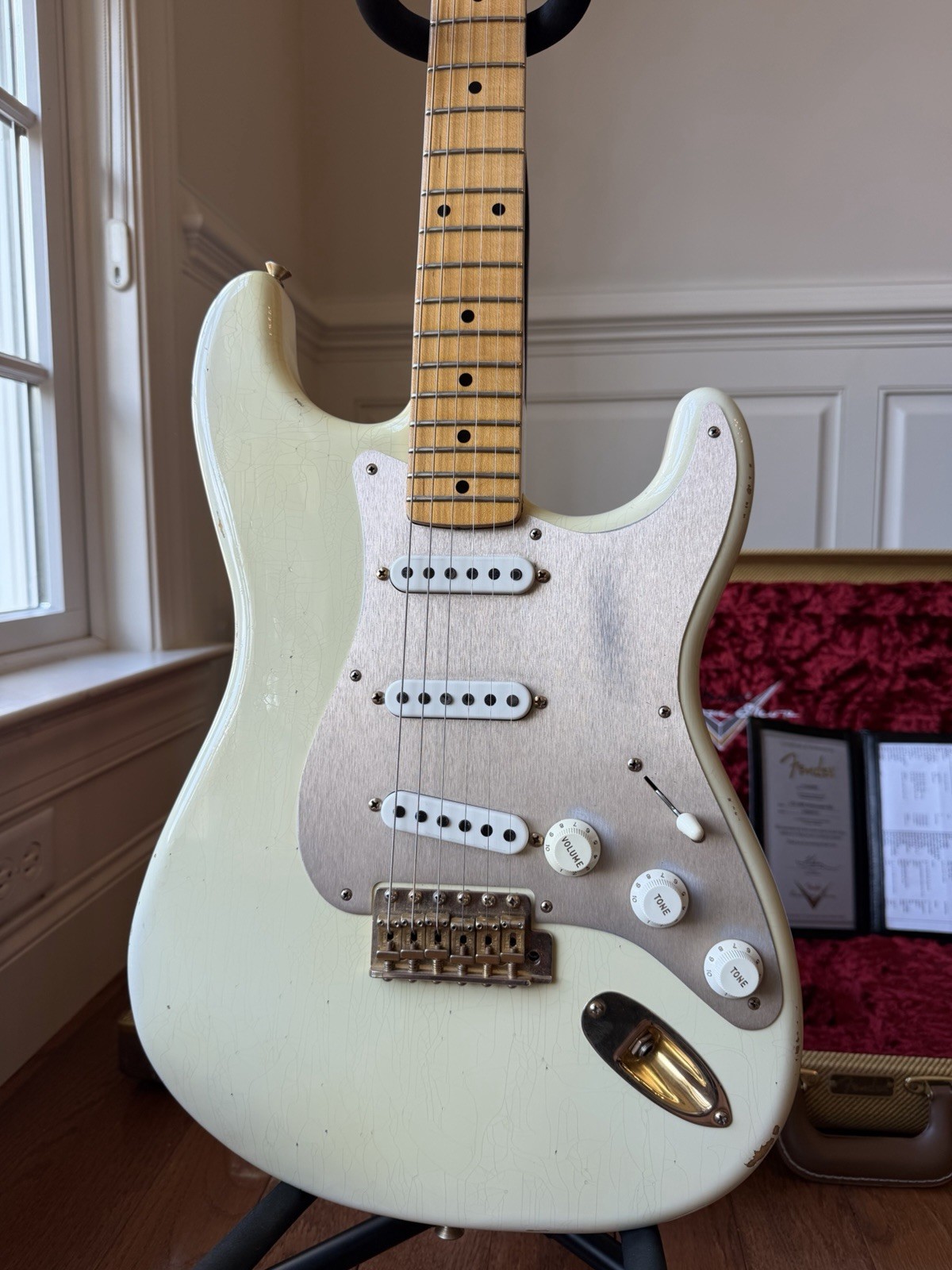 2021 Fender Custom Shop ‘55 Stratocaster Relic – Aged Desert Tan