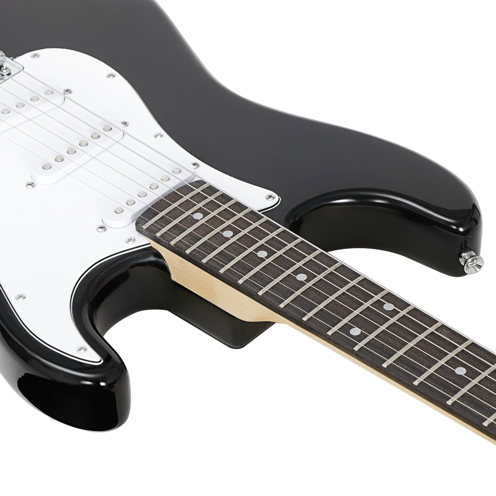 39″ Full Size Black Electric Guitar & Amp,Case,Accessories Pack Beginner Starter