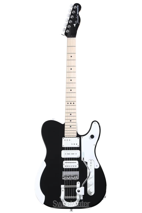 Fender Jack White Triplecaster Telecaster Electric Guitar – Black