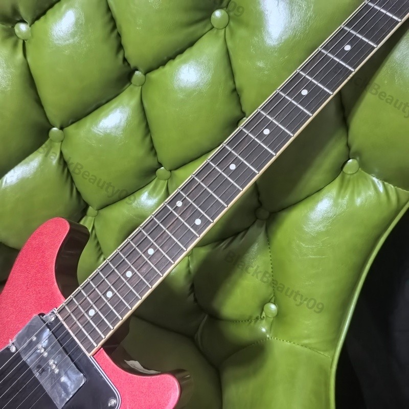 Solid Body Electric Guitar Red 2 P90s Wrap Stainless Rounded Fret Edge Bone Nut