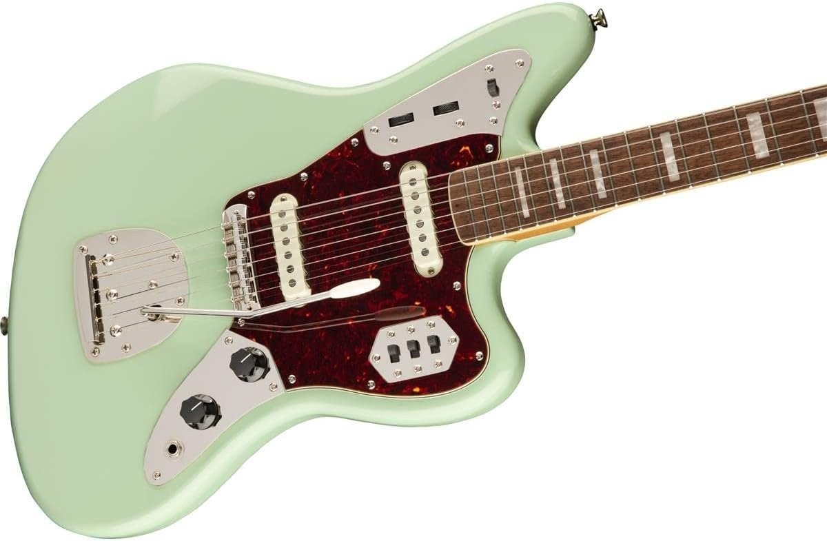 Squier Classic Vibe 70s Jaguar Electric Guitar, with 2-Year Warranty, Surf Gr…