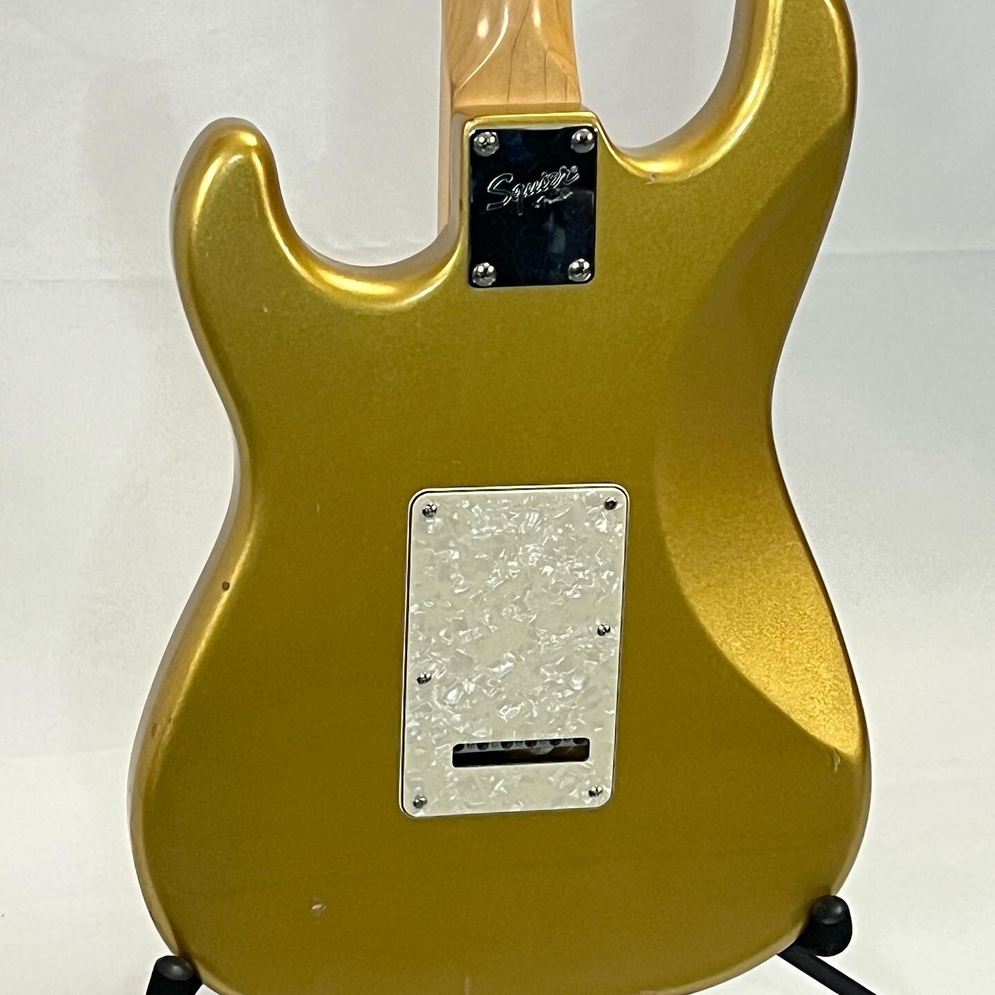 Gold Blink182 Inspired Tom Delonge Replica Strat Setup w/ Invader-style pickup