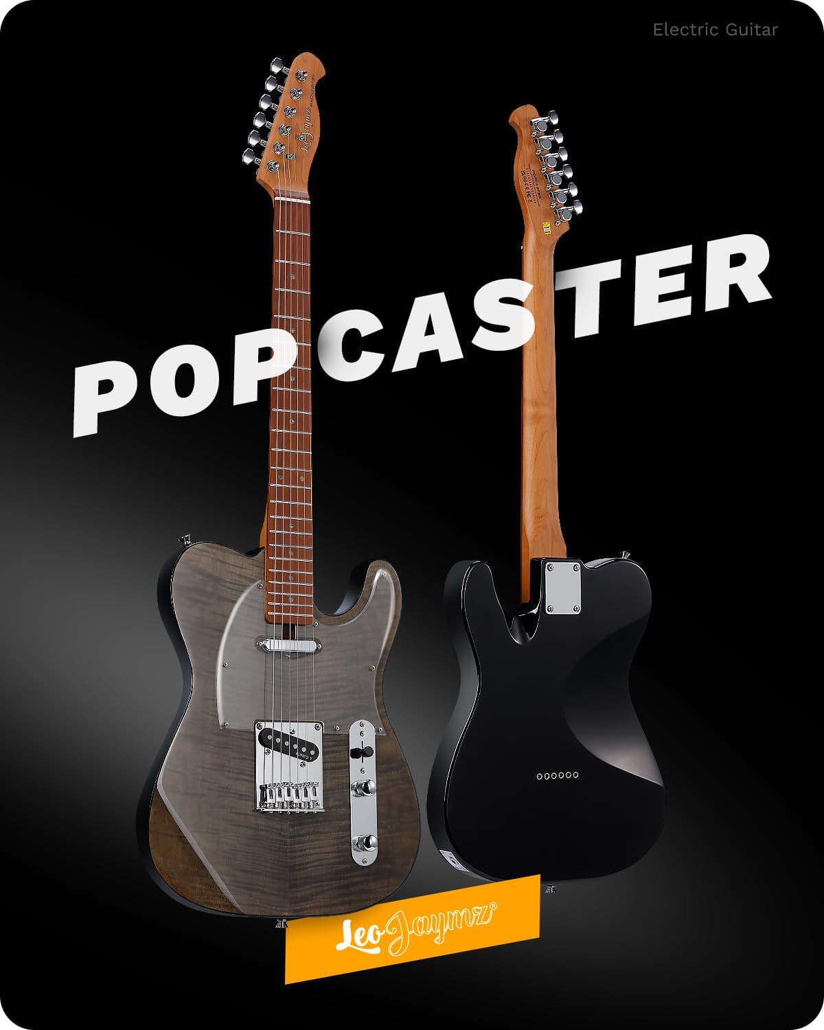 TL Electric Guitar – Flame Maple Top, Mahogany Body, Maple Neck – Alnico V Picku