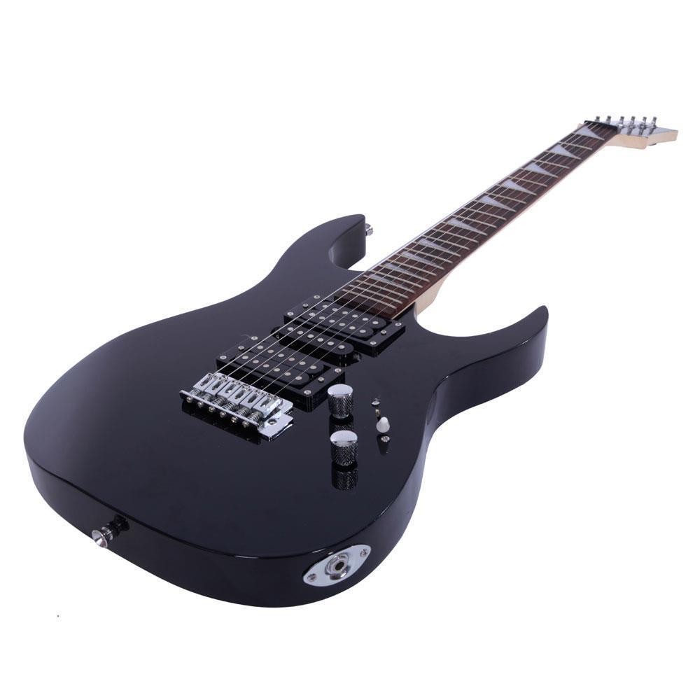 Electric Guitar Beginner Kit 39 Inch Full Size Black, Starter Package with Bag