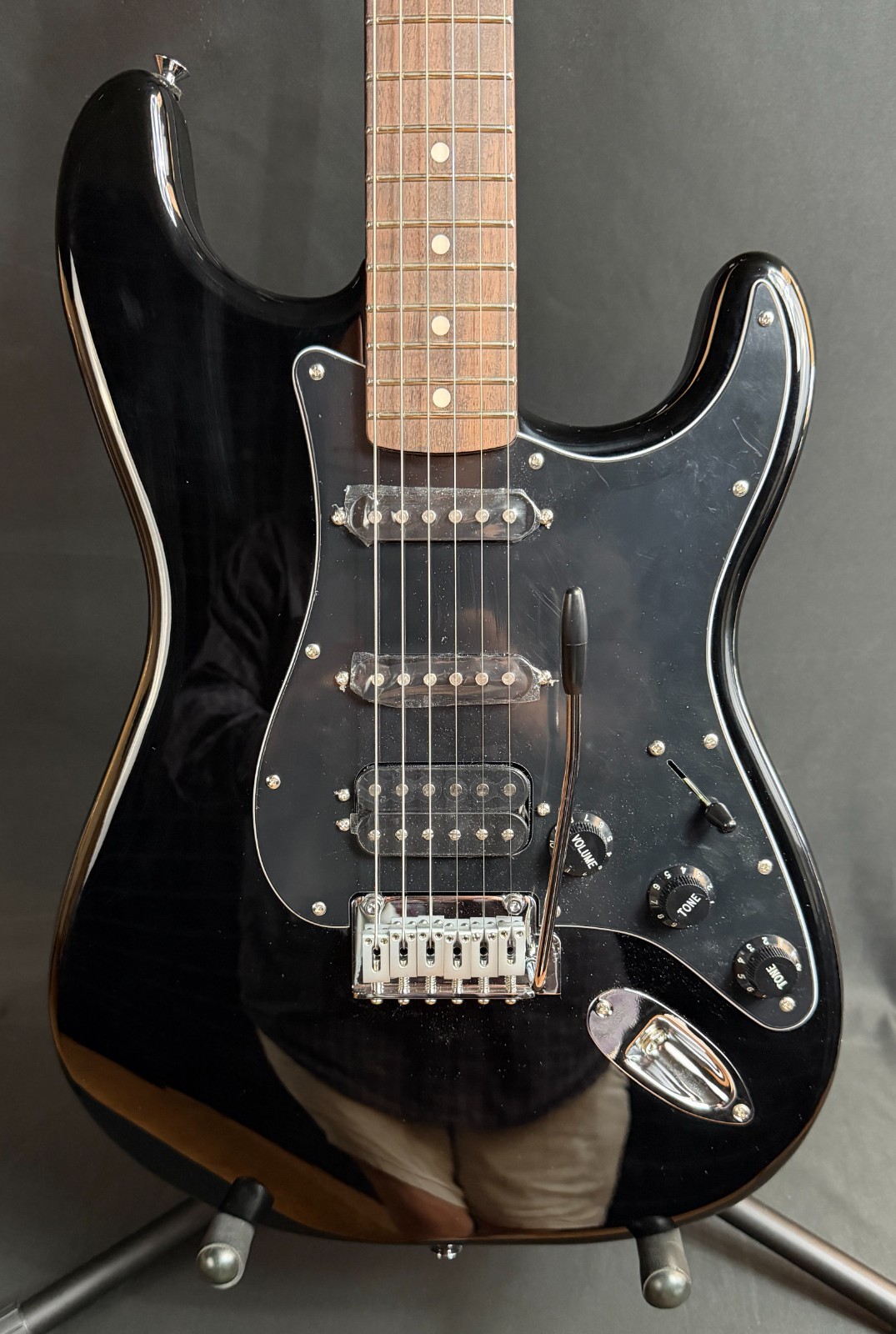 Fender Standard Stratocaster HSS Electric Guitar Gloss Black Finish (879)