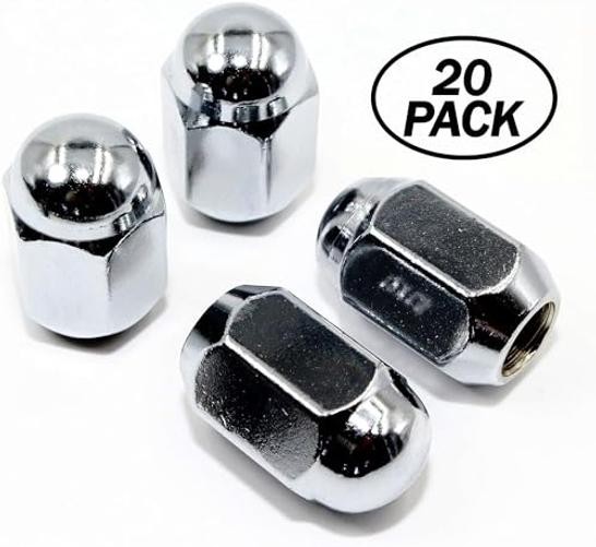 Set of 20 Veritek 12×1.5mm 3/4 19mm Hex Chrome Dome Top Acorn Lug Nuts 1.40″