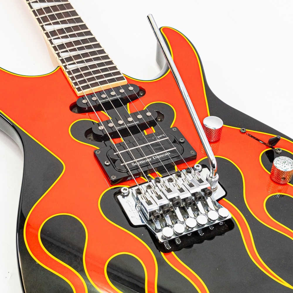 1996 Jackson DK2 Pro Dinky Electric Guitar – Hot Rod Flames, Floyd Rose, Gigbag