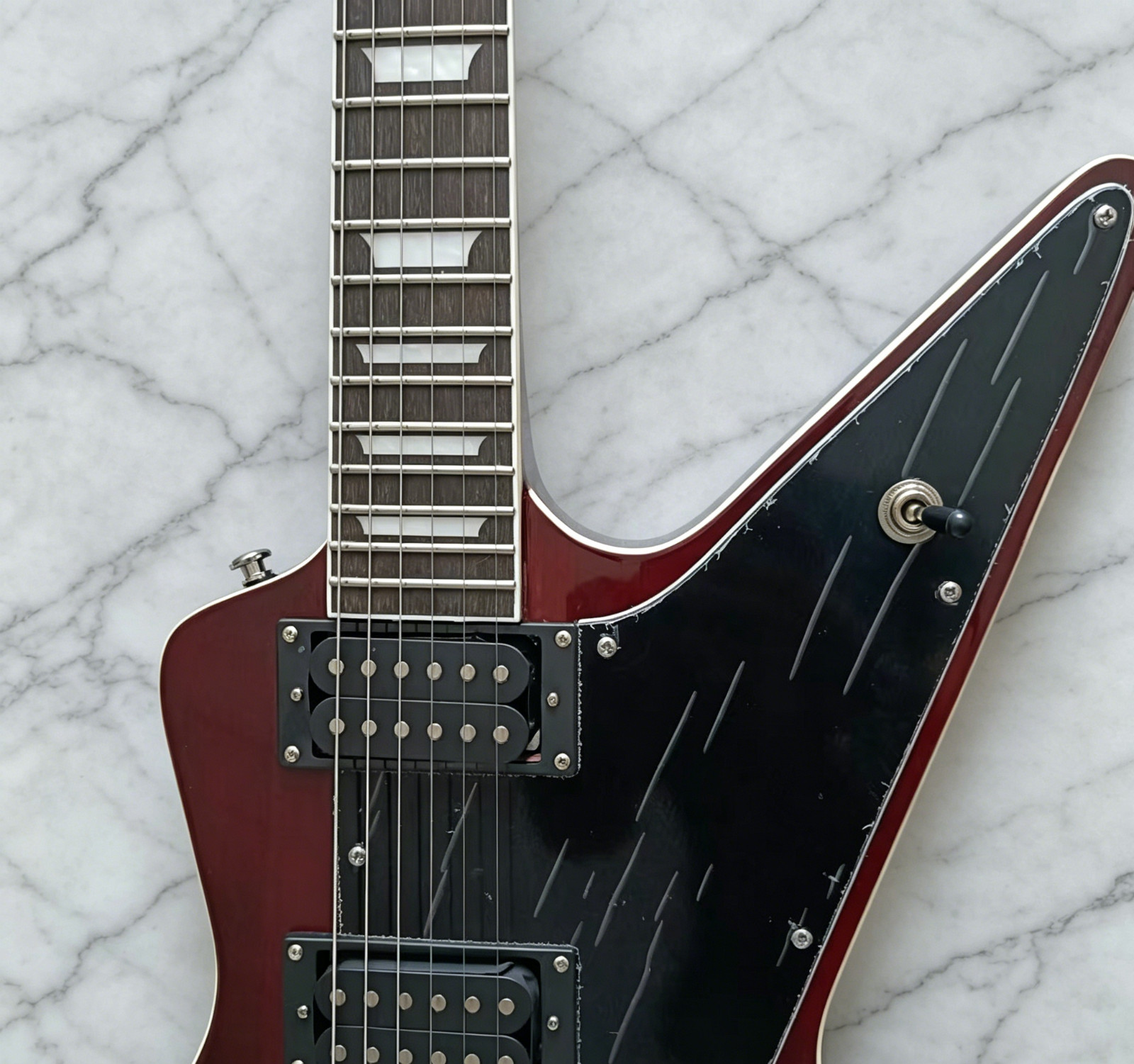 US warehouse Wine Red Electric Guitar HH pickup Chrome Hardware Fast Ship