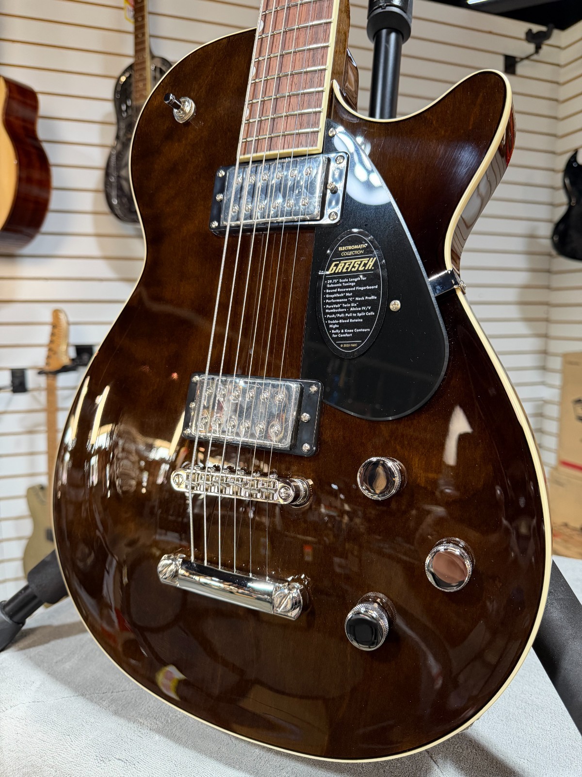 Gretsch Electromatic Jet Baritone – Imperial Stain Electric Guitar PLEK*D #207