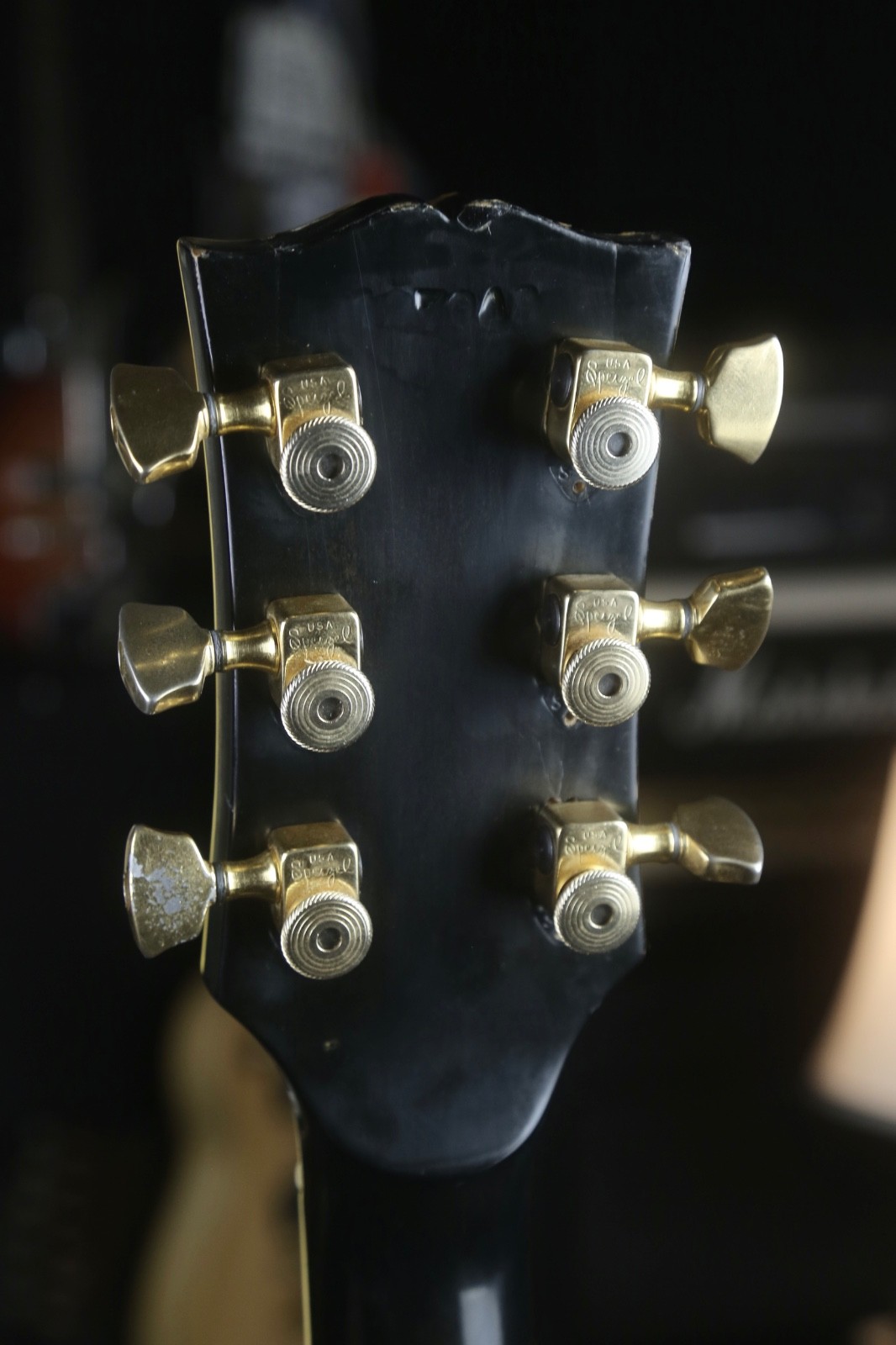 Rare 1970s Aria Pro II Les Paul Custom, Made in Japan – Transparent Black