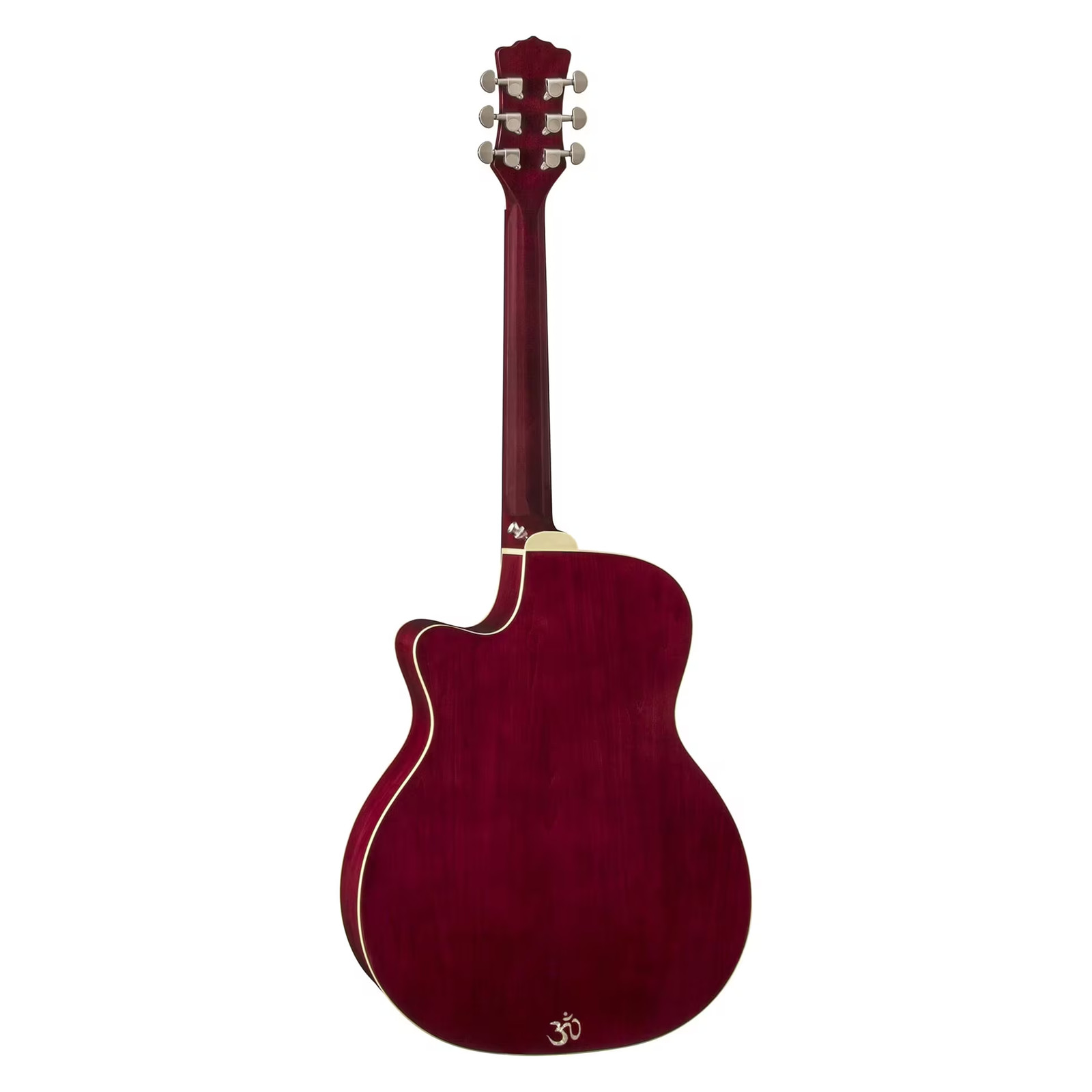 Luna Flora Lotus Quilt Maple Acoustic-Electric Guitar – Trans Shiraz – Used