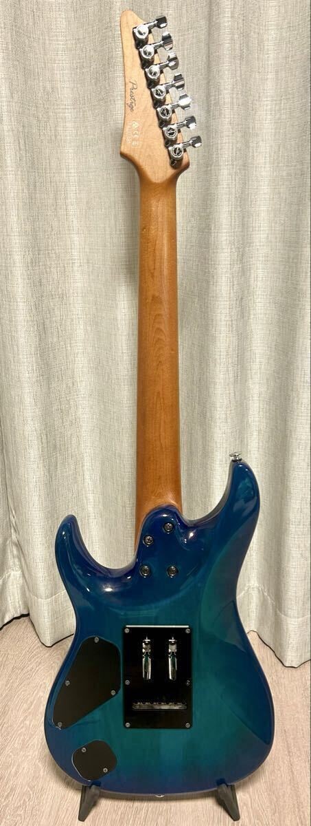 Ibanez AZ24027 Prestige Refinished 7 String Guitar Blue Green Japan Made
