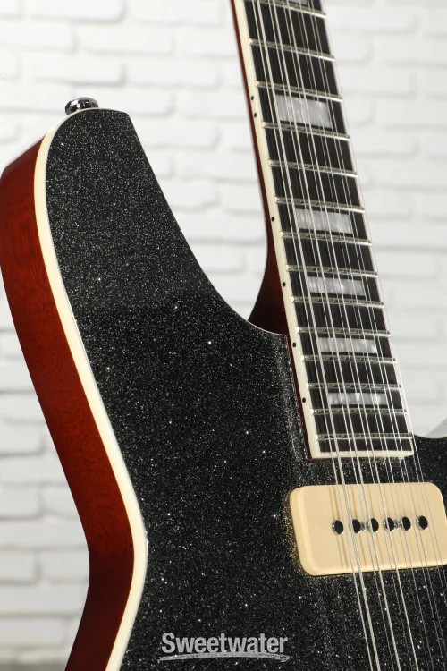 Reverend Airwave 12-string Electric Guitar – Black Sparkle
