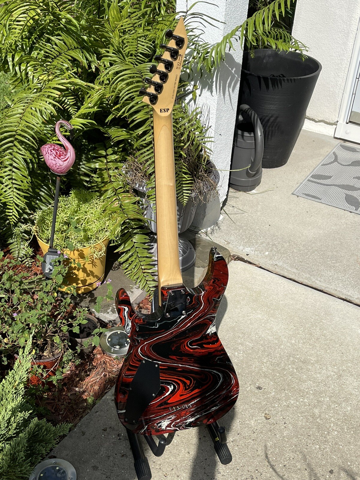 ESP Ltd M-15 Guitar Custom color swirl on body kill switch effect coil tap