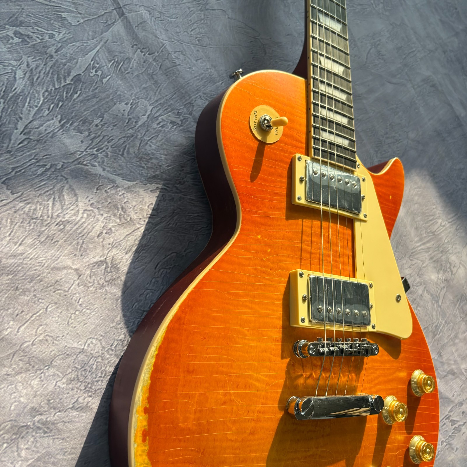Honey Burst Vintage LP Style Electric Guitar Rosewood Fingerboard Fixed Bridge