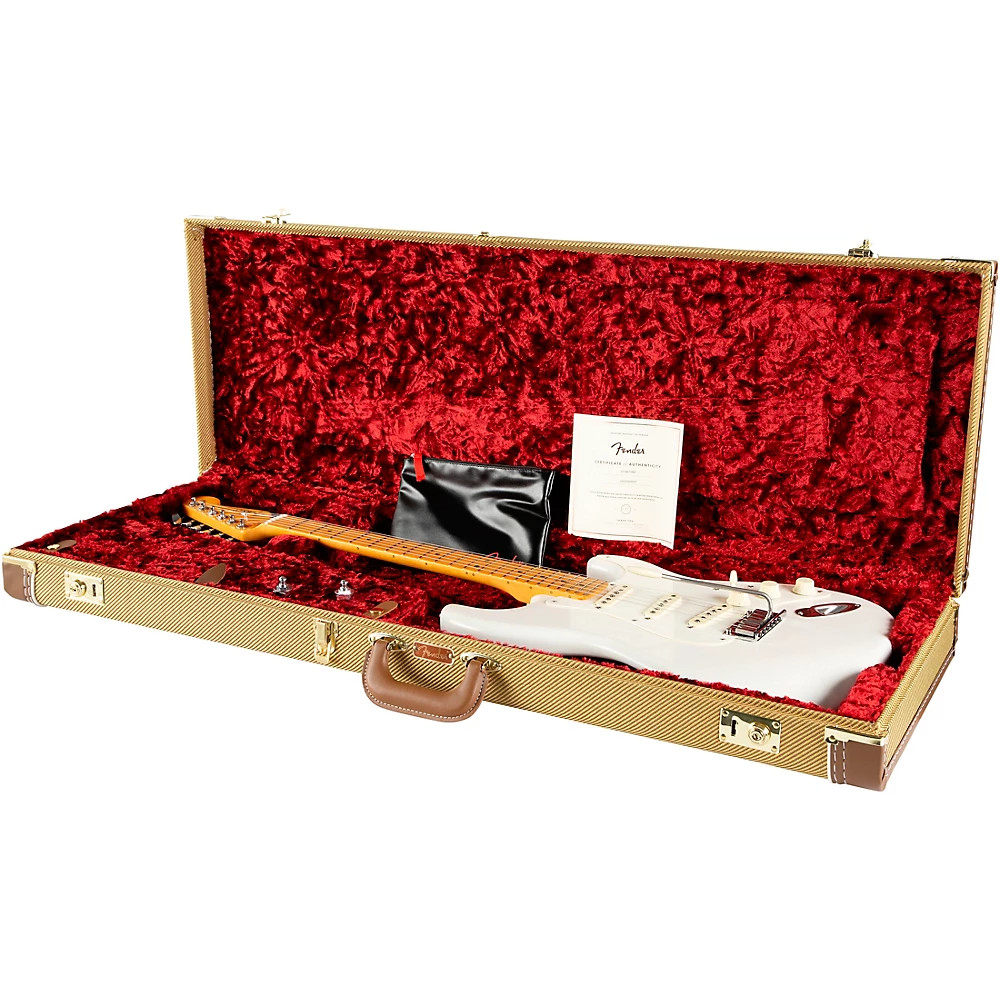 Fender American Ultra Luxe Vintage ’50s Stratocaster Maple FB Guitar White Blond