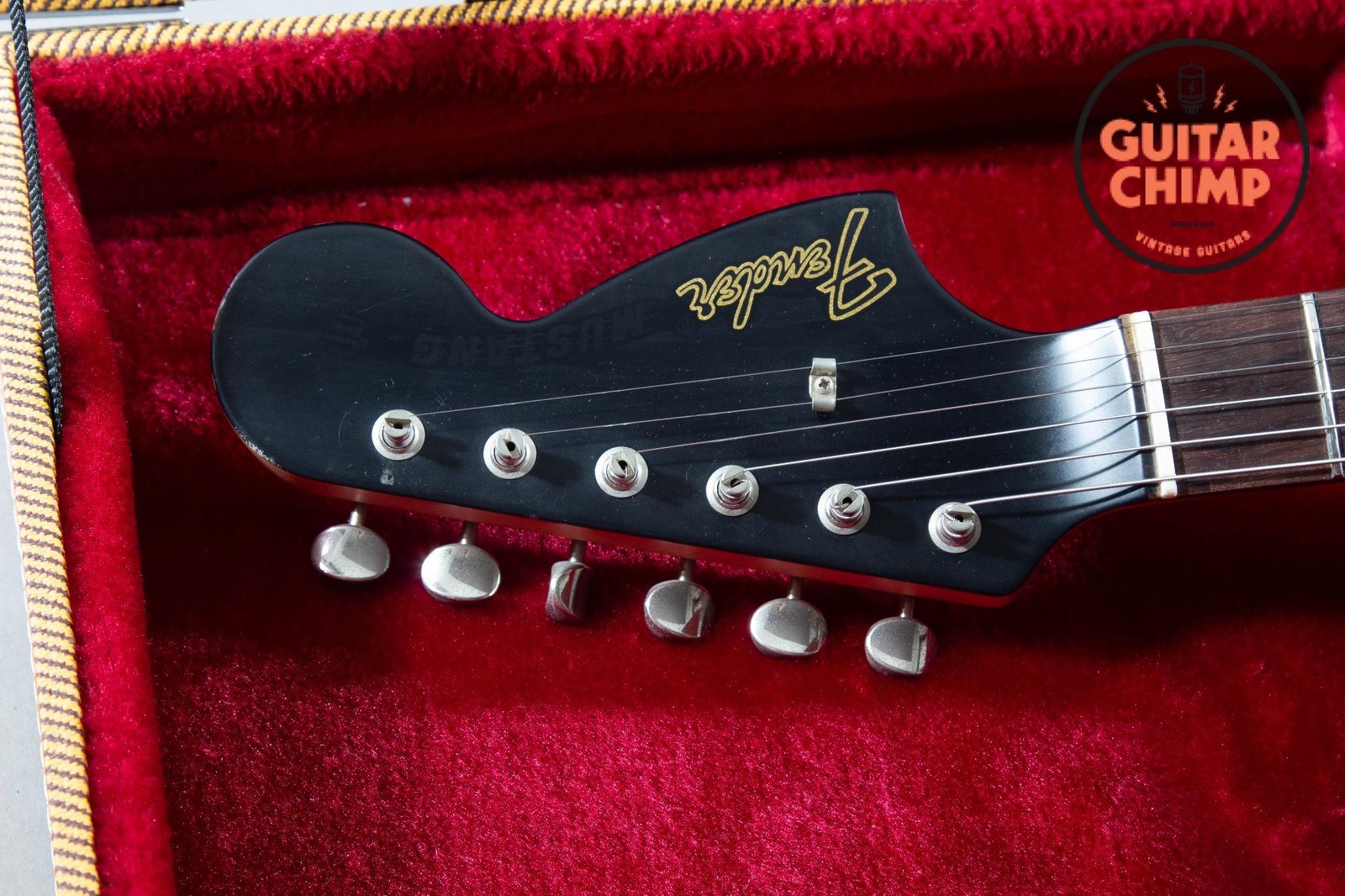 2010 Fender Japan MG69 Mustang Stop Tail – Matte Black w/ Matching Headstock | R