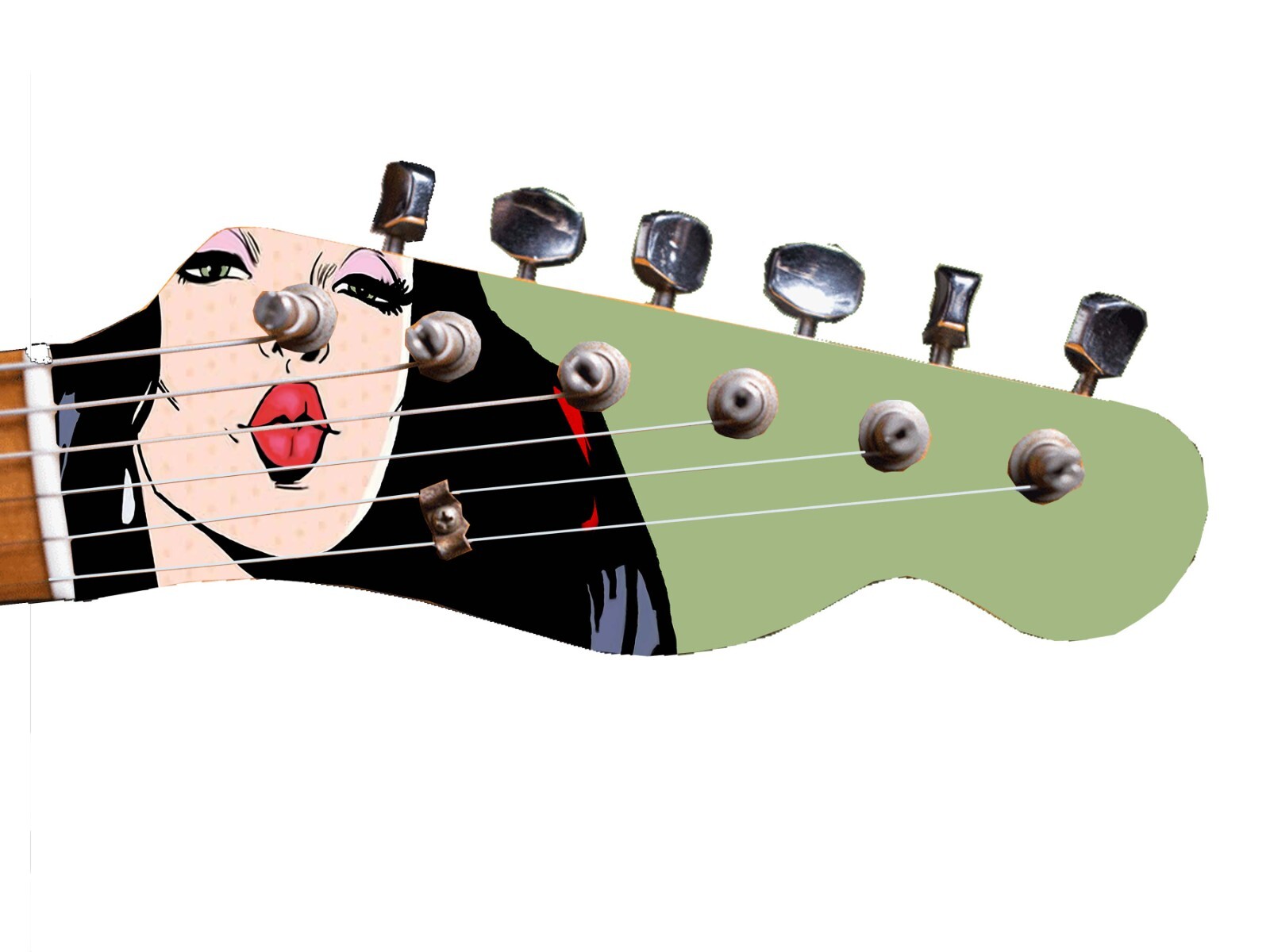 Guitar Skin Wrap Axe Re-Skin Pop Rock High Society Groupie Girl – 1212