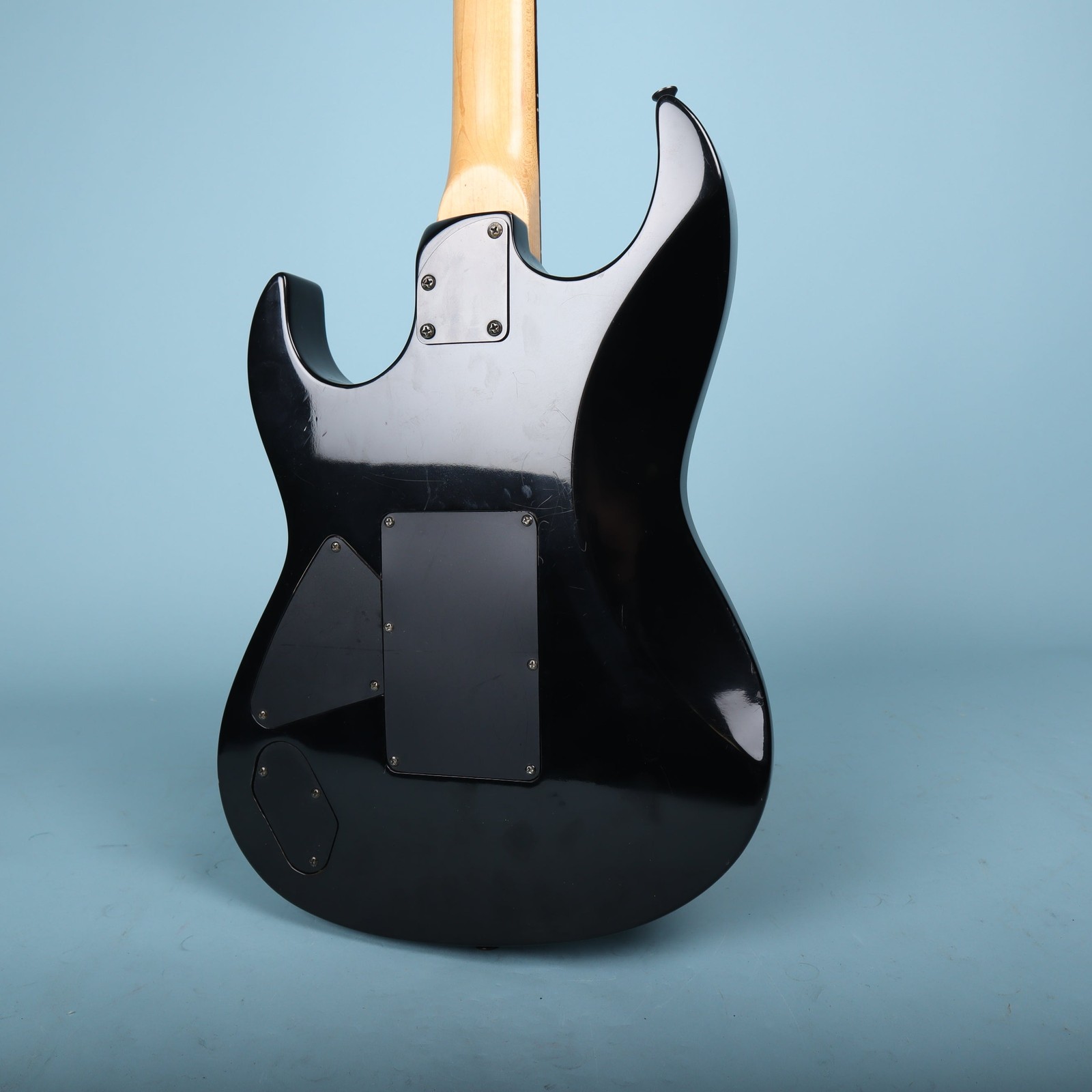 1989 Squier FR-212 Floyd Rose II Black Korea Reverse Headstock RARE HM