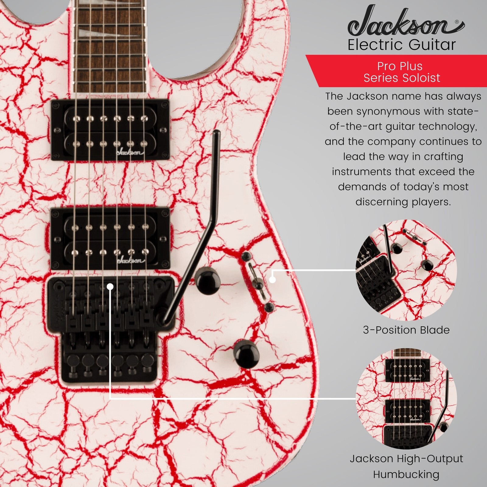 Jackson X Series Soloist SLX DX Crackle Bloodshot Crackle Electric Guitar
