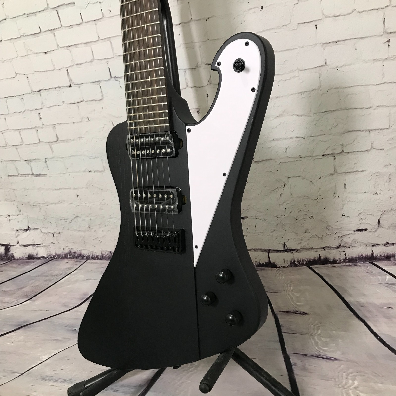 Factory custom electric guitar matte black color 8-string fixed bridge Hot sale