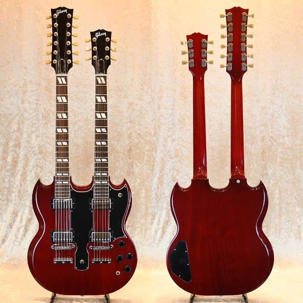 Gibson EDS-1275 Double Neck Cherry Made in USA 2008 Solid Body Electric Guitar