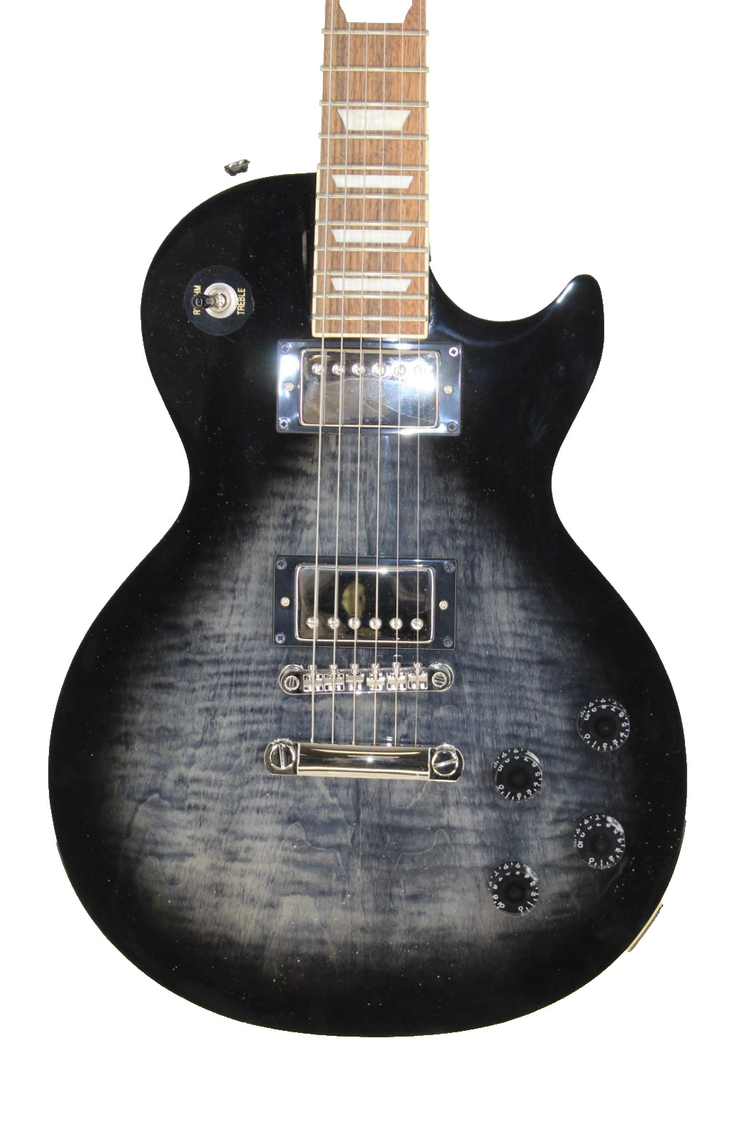 *CRACK* Epiphone Les Paul Tribute Electric Guitar, Ebony Burst #R6863