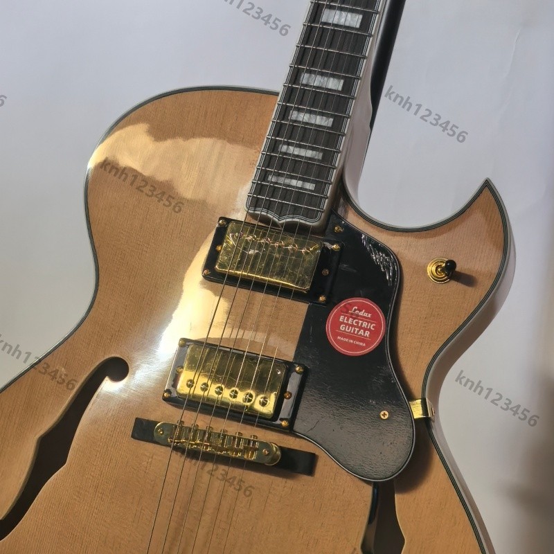 Custom Hollow Body Electric Guitar Bone Nut Stainless Rounded Fret Edge Archtop
