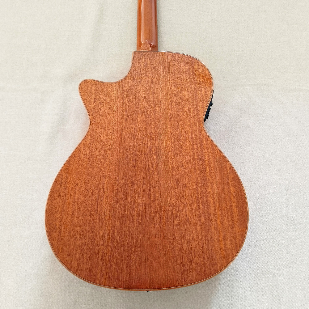 EQ 40″ Cutaway Acoustic Guitar Hollow Natural Gigbag Bone Nut Rosewood Fretboard