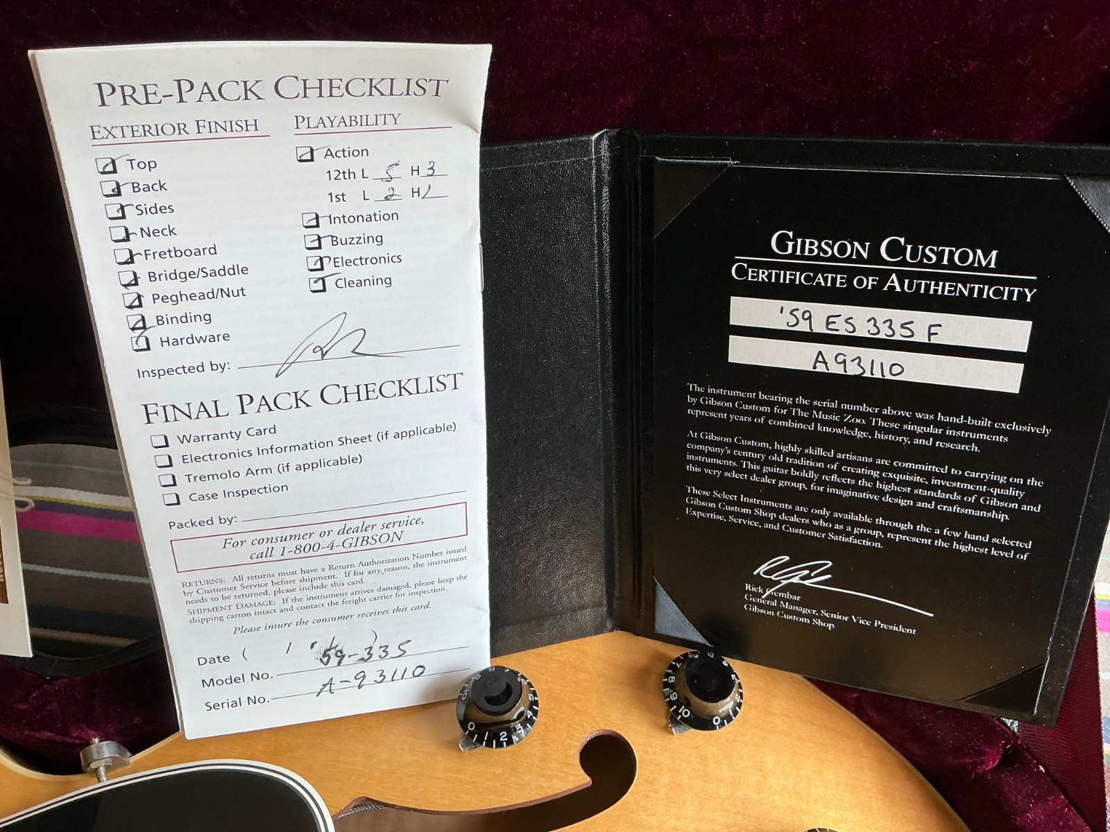 Gibson Custom Shop ES-335 ‘59 Reissue Flamed Top – Mint