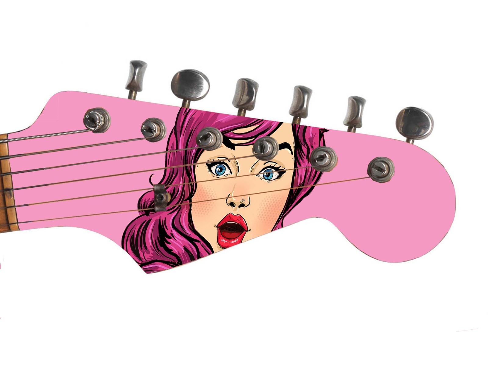 Guitar Wrap Skin Axe Re-Skin Pop Rock Biggest Fan Groupie Girl 1210