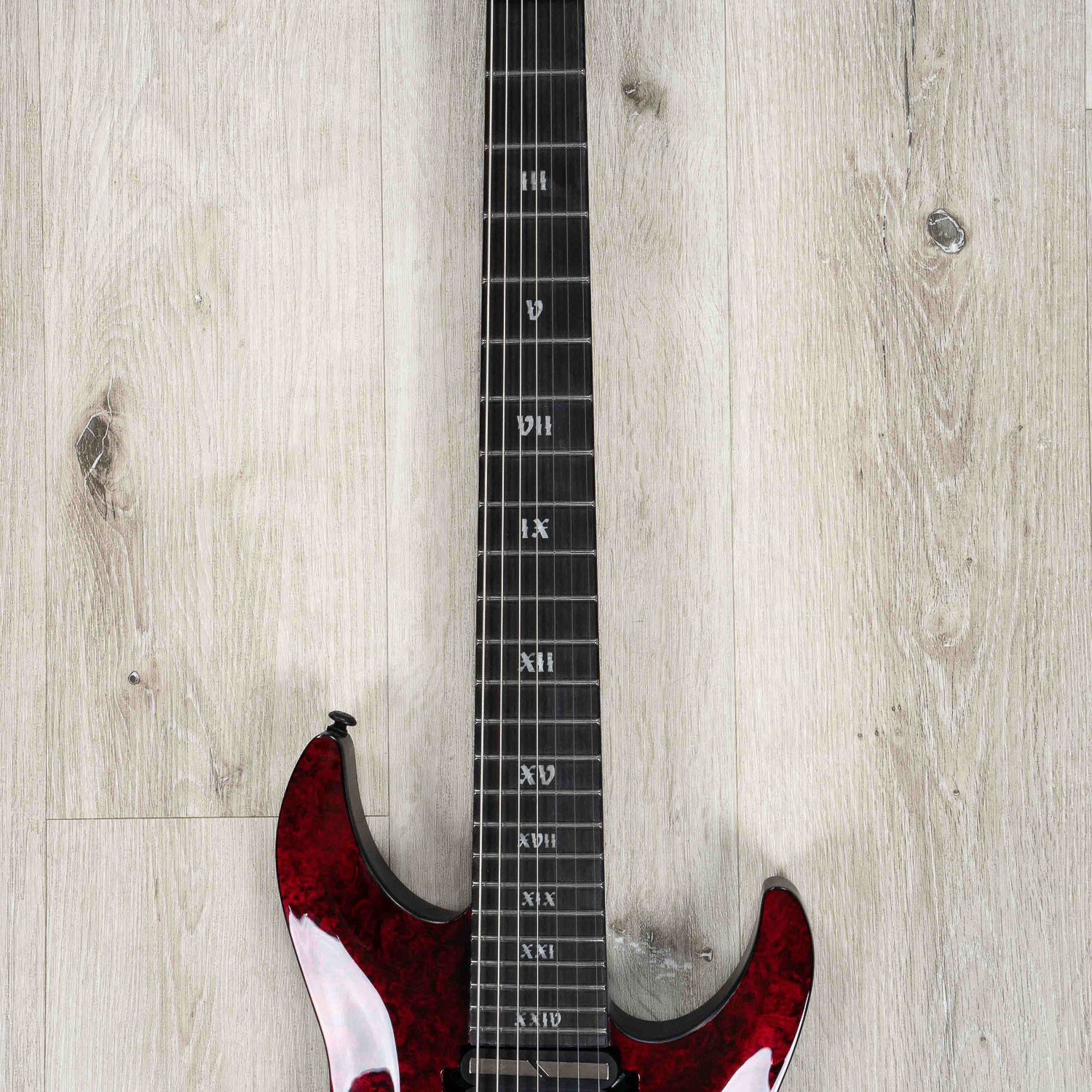 Schecter C-7 FR S Apocalypse 7-String Guitar, Ebony Fretboard, Red Reign