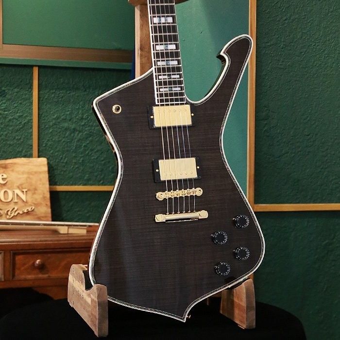 Electric Guitar Greco GM-CST/TM/TBK Trans Black Japan Tiger Maple Top Ebony