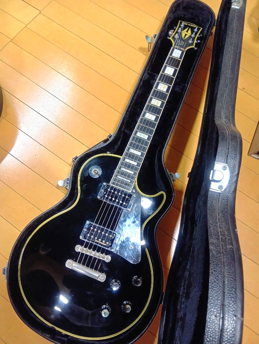 Orville John Sykes Type Les Paul Custom Guitar Black Chrome Parts