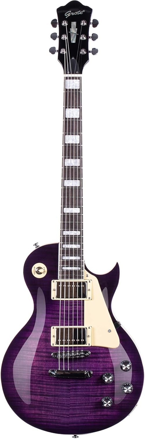 Sleek Purple Electric Guitar with Gigbag LPYS-006
