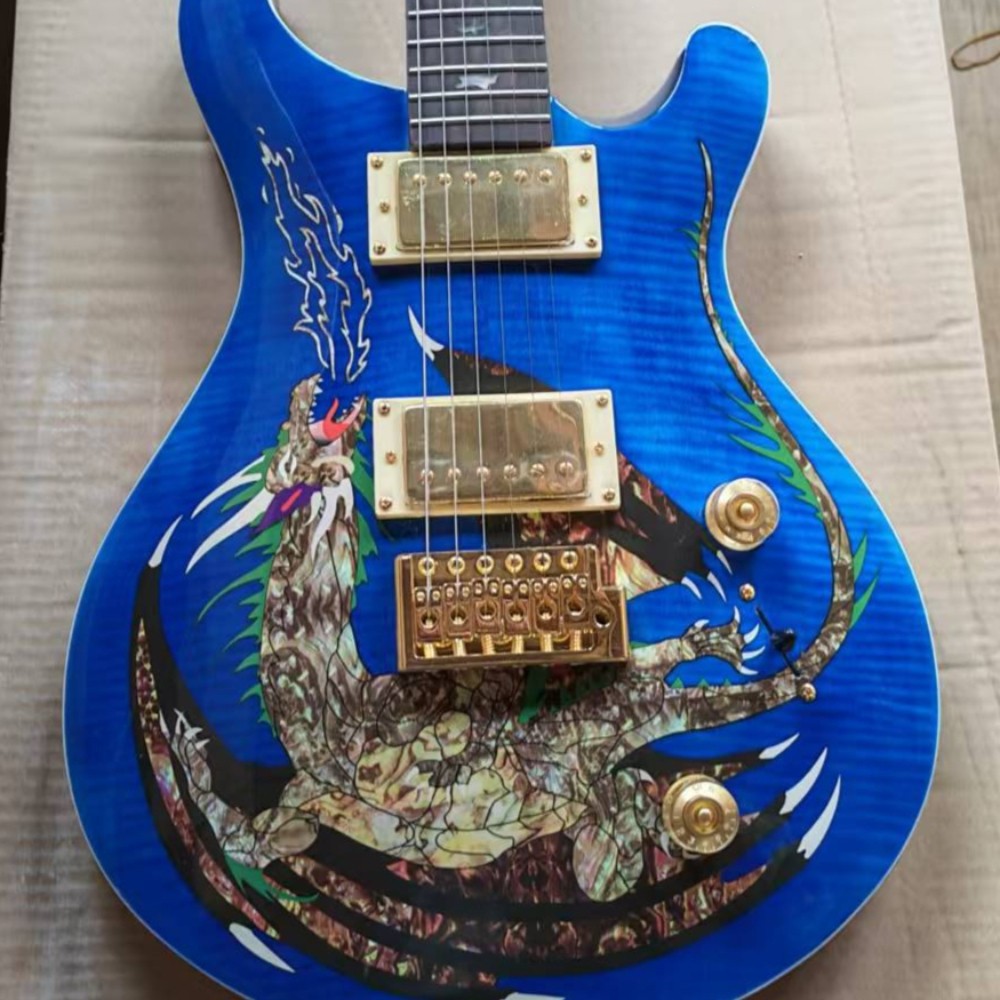 Custom 22 Private Stock 30th Anniv. Dragon Blue Electric Guitar Vibrato Bridge