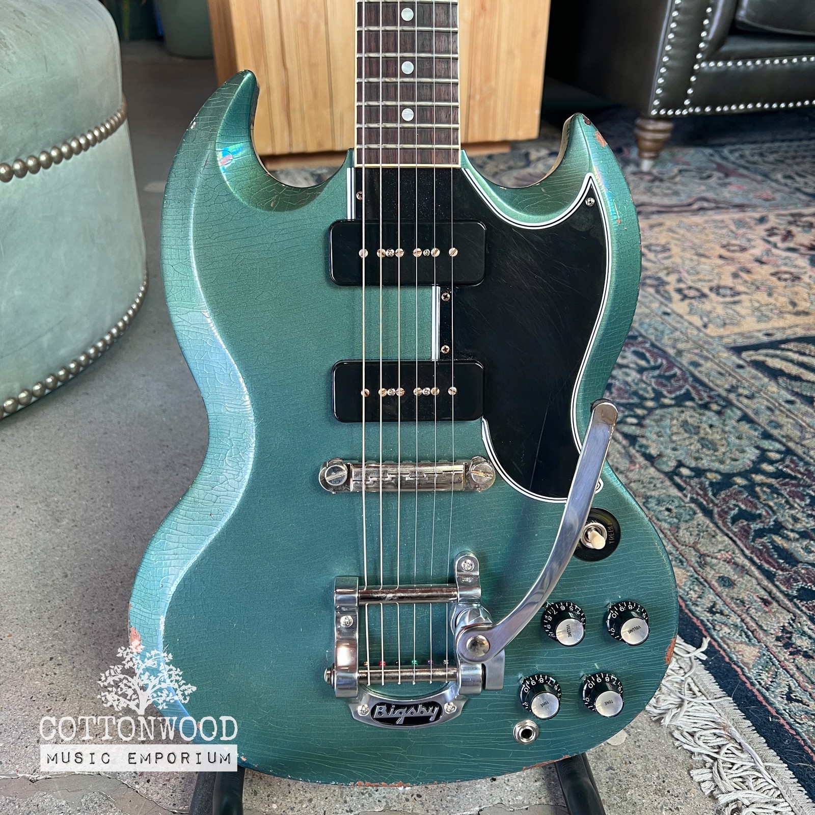 Gibson Custom Murphy Lab 1963 SG Special Reissue – Light Aged Antique Pelham…