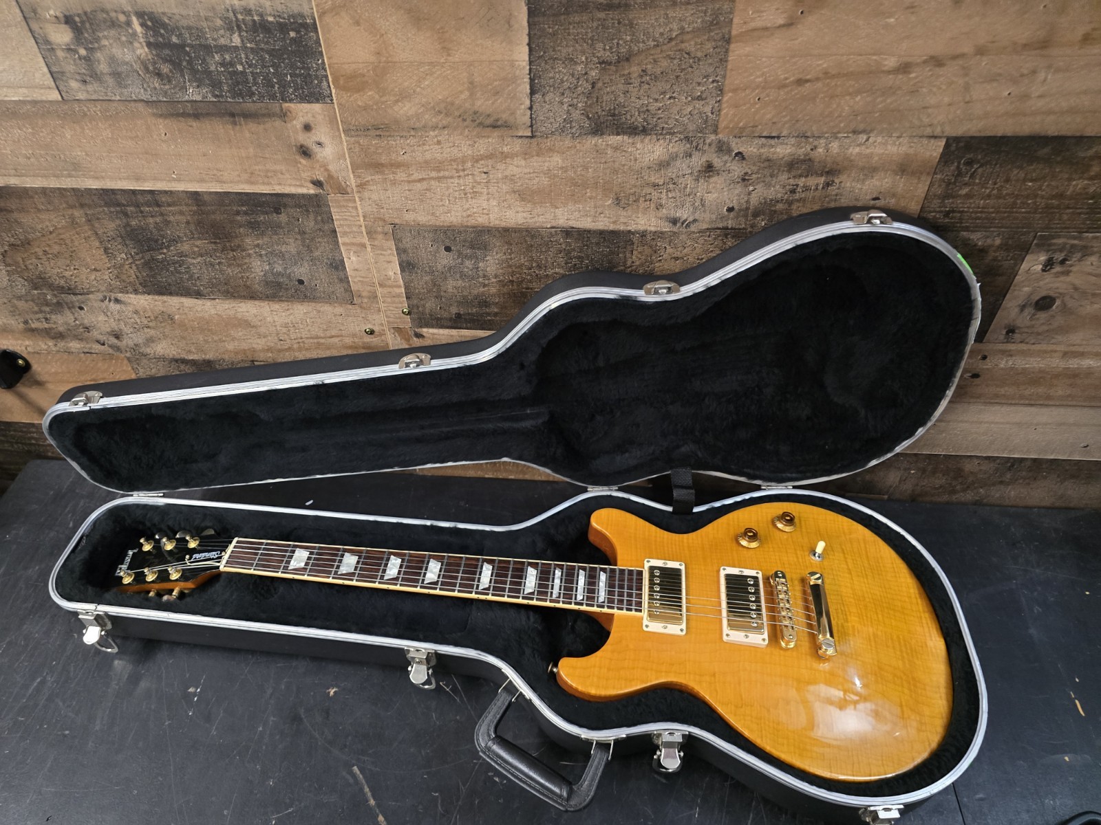 1998 Gibson USA Les Paul Standard DC Flame Top W/Ohsc 6.9 Lb