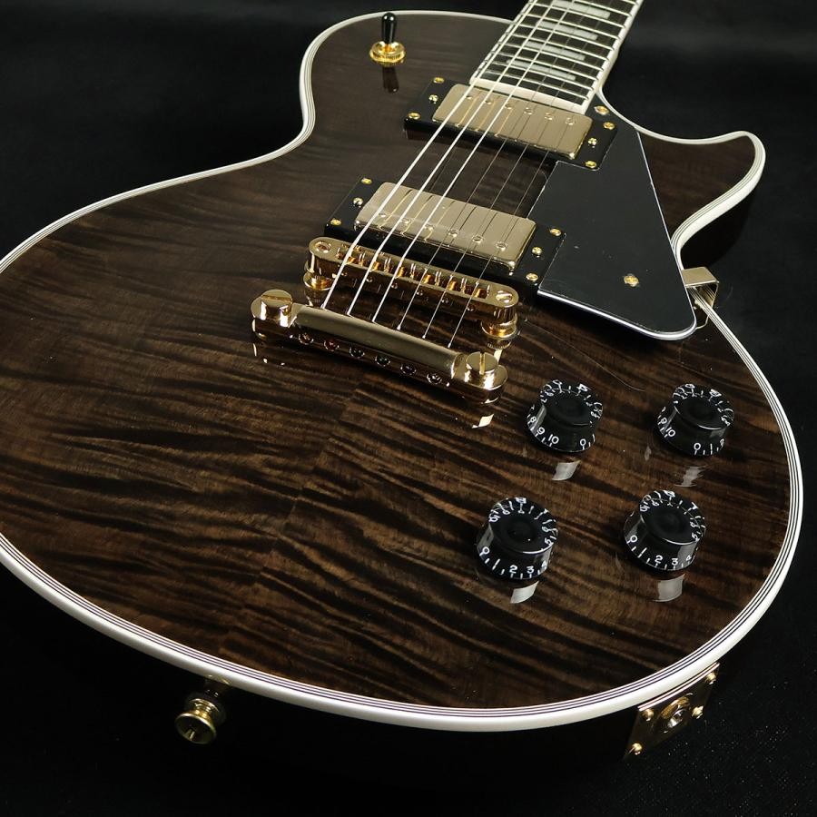 Bacchus DUKE-CTM-FM ST-BLK Black Les Paul type with gig bag electric guitar