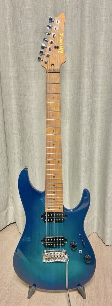 Ibanez AZ24027 Prestige Refinished 7 String Guitar Blue Green Japan Made