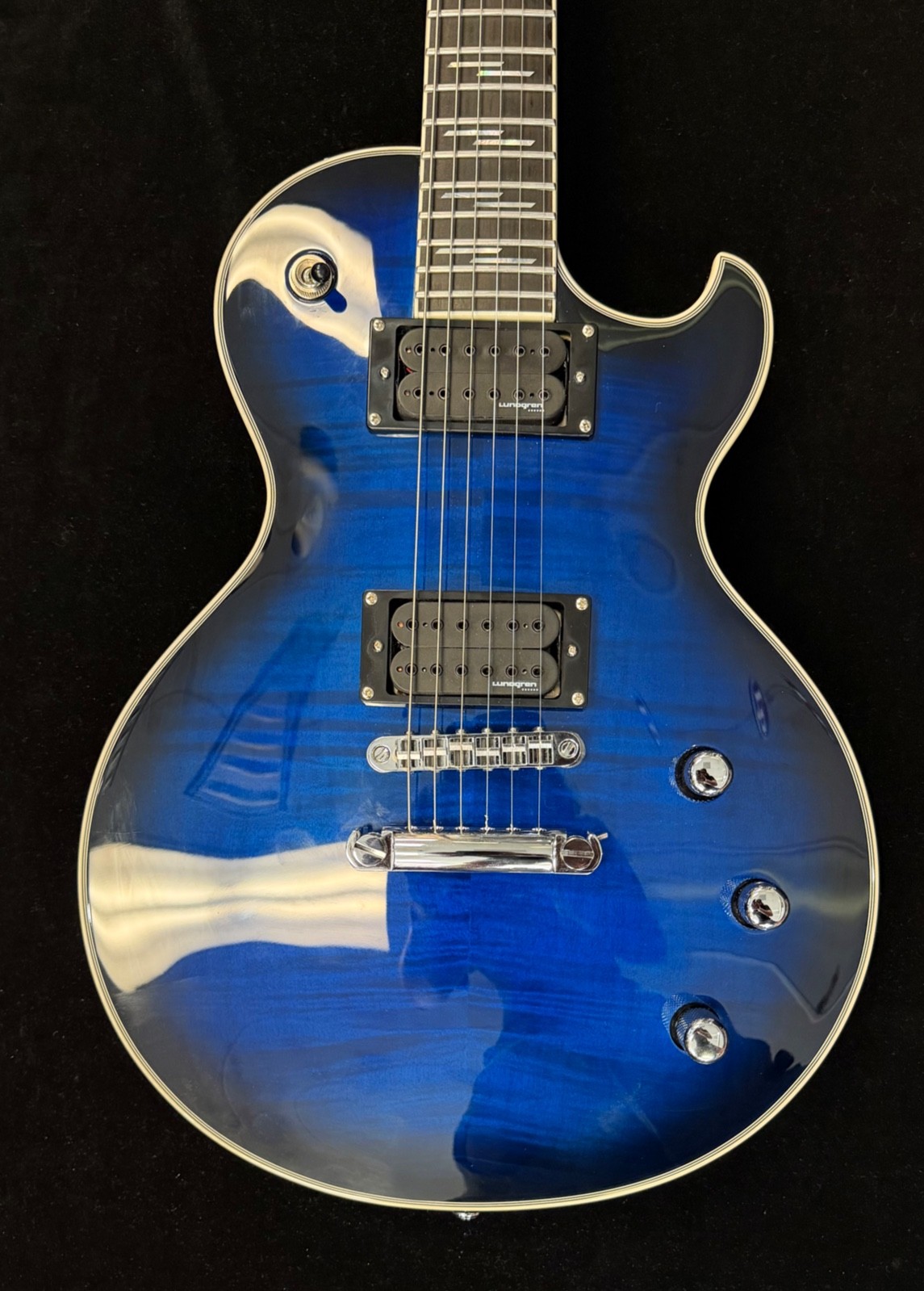 Schecter Solo-II Supreme Electric Guitar – See Thru Blue Burst
