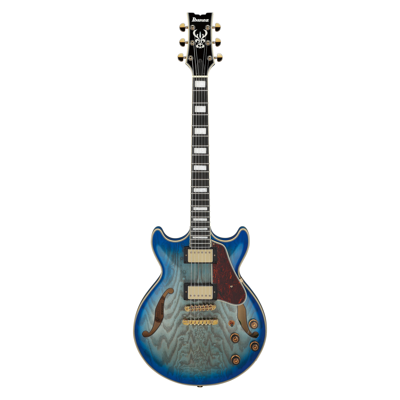 Used Ibanez AM93QA AM Artcore Expressionist Semi-Hollow Guitar – Jet Blue Burst