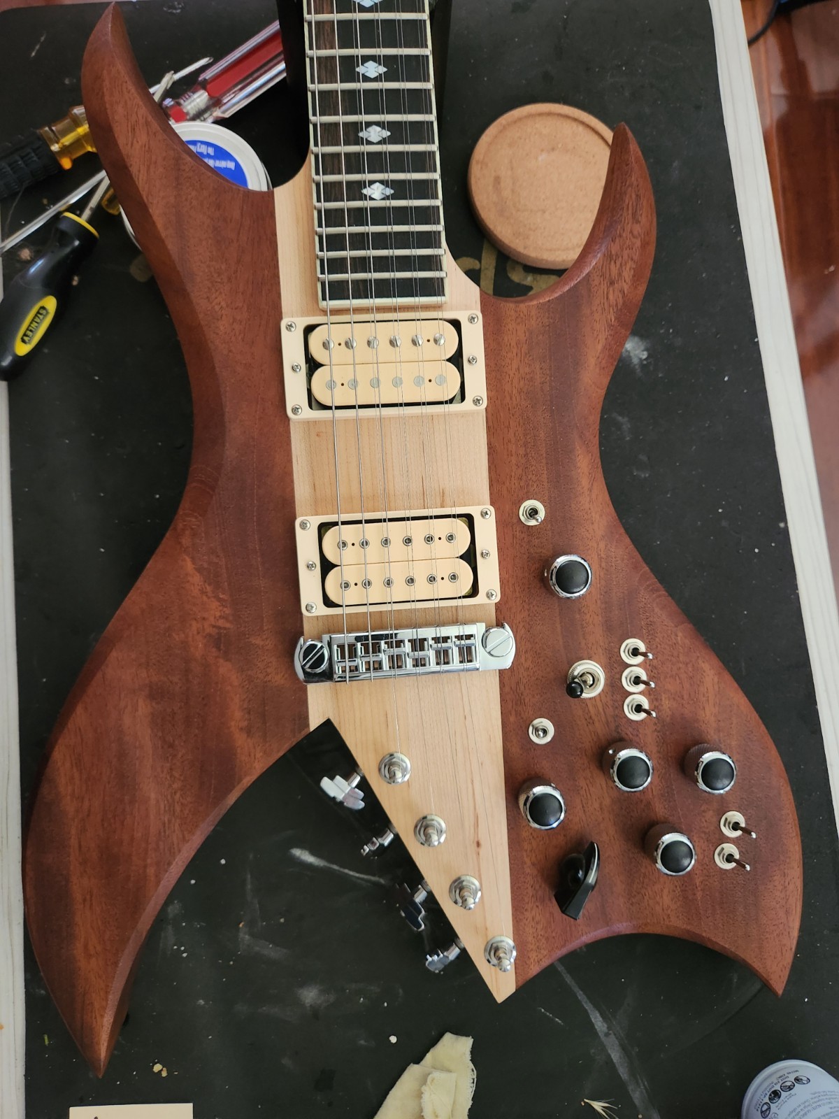 2021 Neal Moser Custom Bich 10 Solid Mahogany, Rubbed Oil Finish, Ebony MOP wHSC