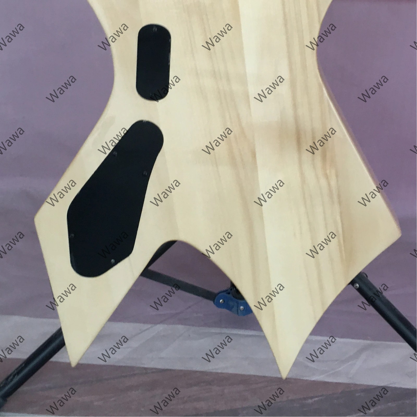 Natural Flamed Maple Top Electric Guitar HH Pickups Multi Layer Abalone Binding