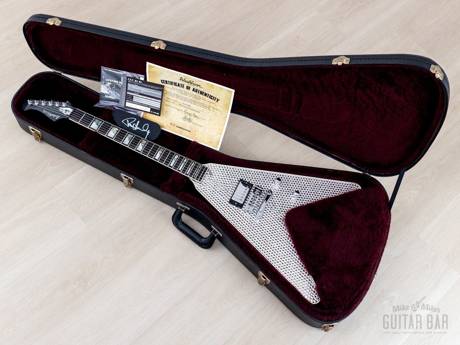 2011 Washburn Custom Shop Limited Edition Paul Stanley PSV 2200 Flying V w/ Case