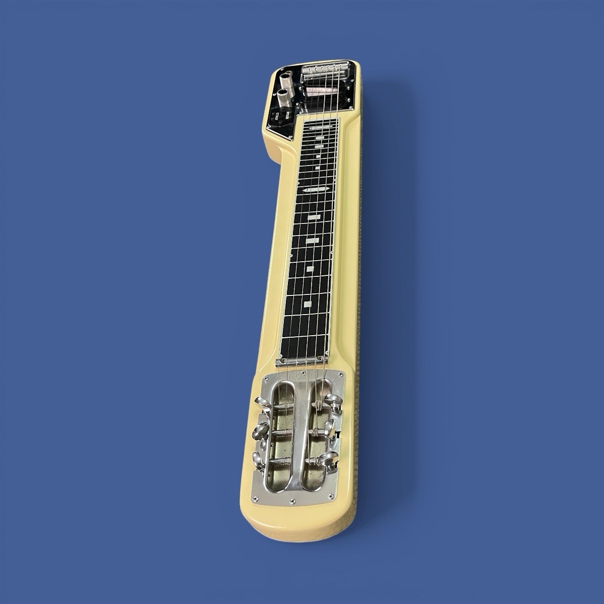 1960s Guyatone HG-92 Double Pickup Lap Steel MIJ Aged Ivory with Soft Case