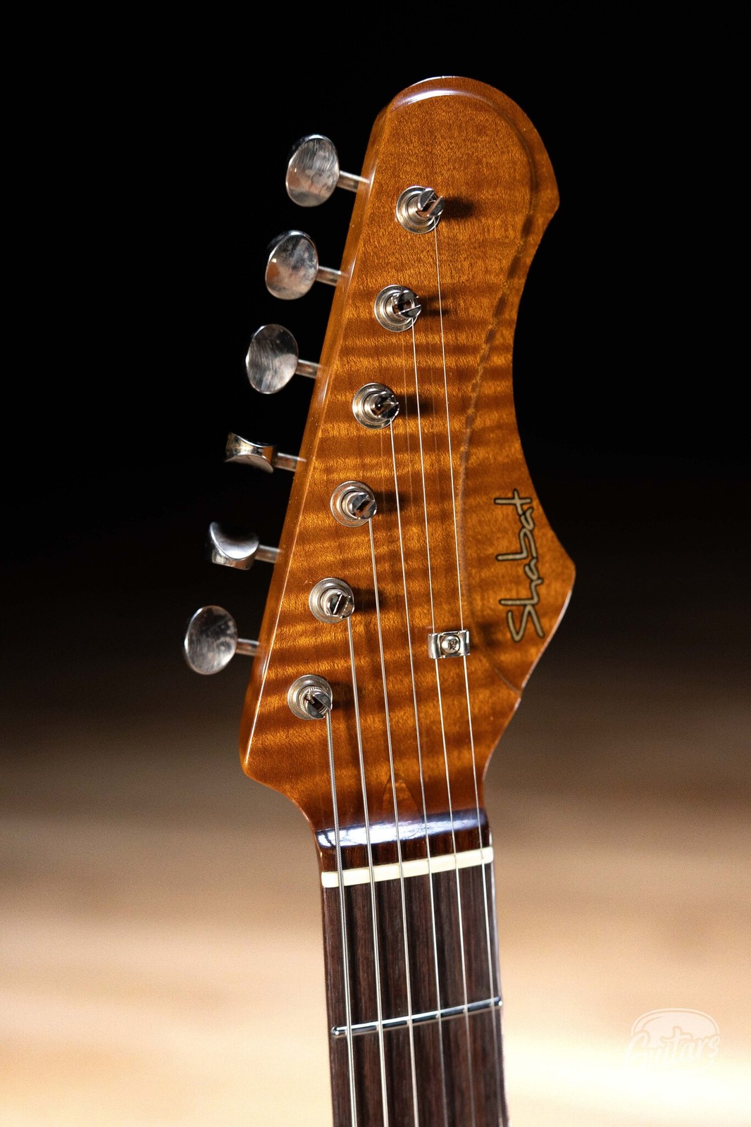 Shabat Lynx HSS Swamp Ash S-Style w/ Stainless Frets – Fiesta Red over 3TSB