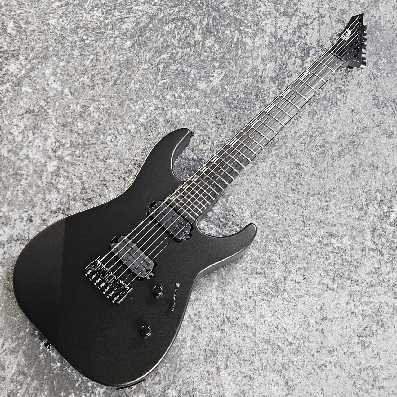 Edwards E-M-II-7 Metallic Black Satin Electric Guitar Used